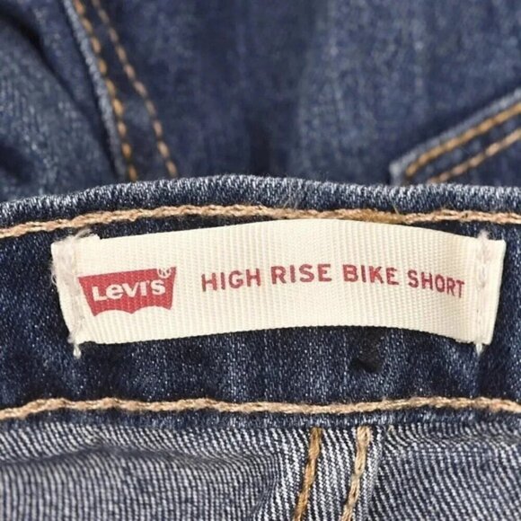 Levi's High Rise Bike Jean Short Dark Wash Girls Size 10 - Picture 5 of 7